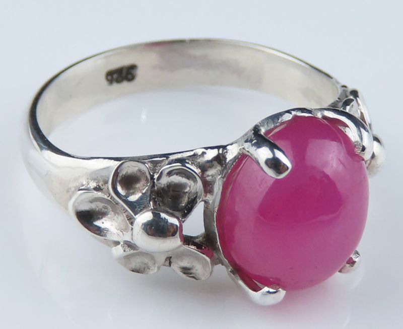 Sterling Silver Ruby Gemstone Ring  BR-1244J