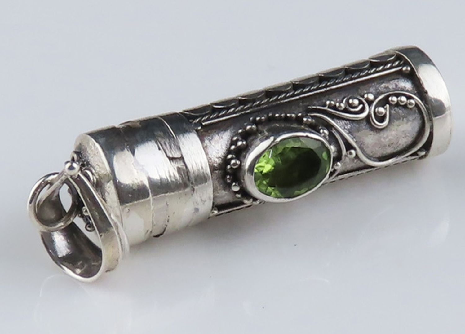 Sterling Silver Peridot Gemstone Pendant BGP_1052J