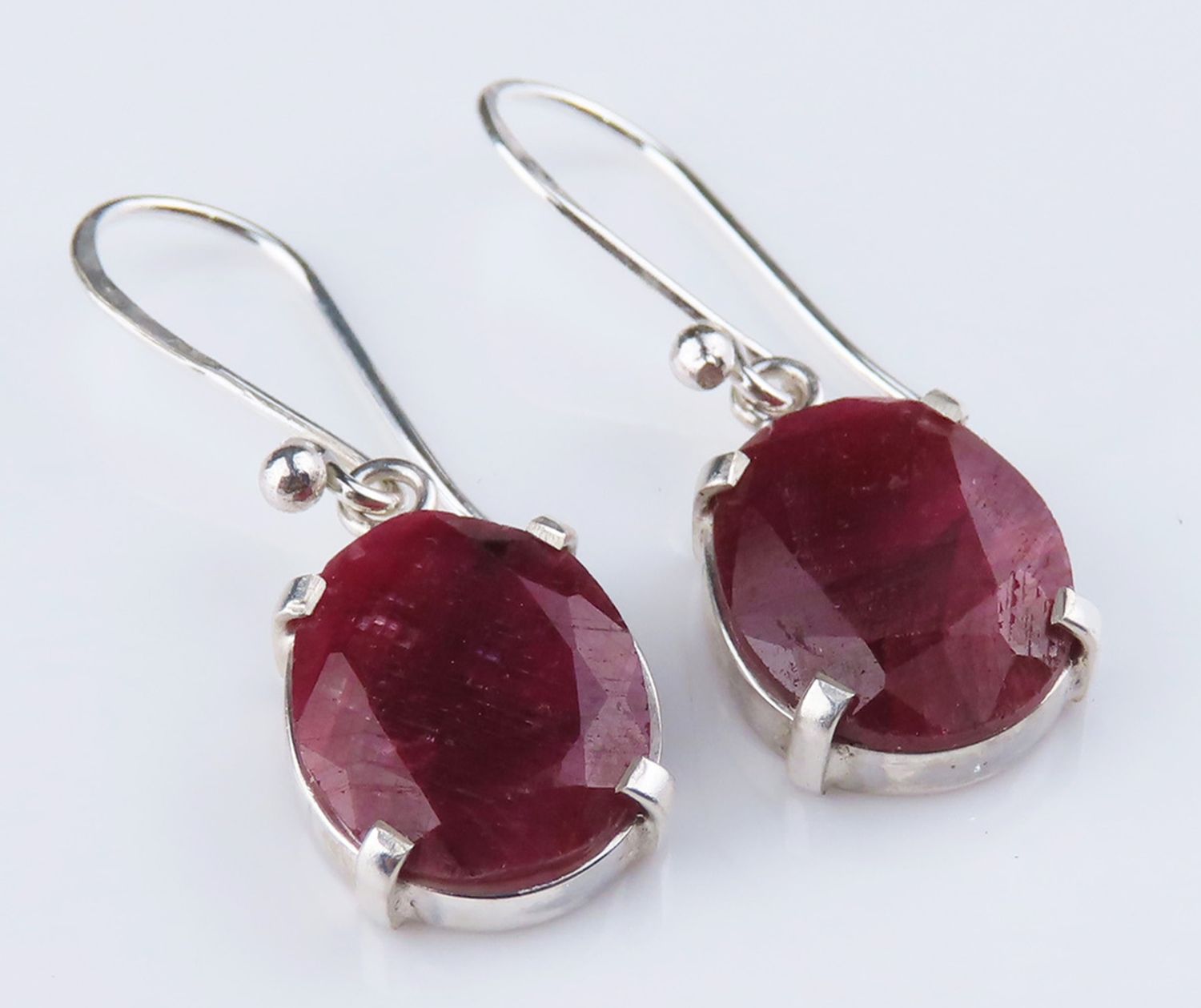 Sterling Silver Ruby Gemstone Earring BERG_538J