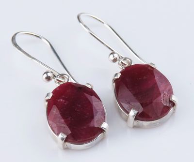 Sterling Silver Ruby Gemstone Earring BERG_538J
