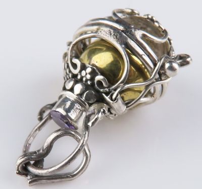 Sterling Silver Amethyst Gemstone Harmony Ball BGP_1077J