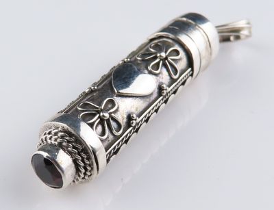 Sterling Silver Garnet Gemstone Cremation Bottle BGP_1079J