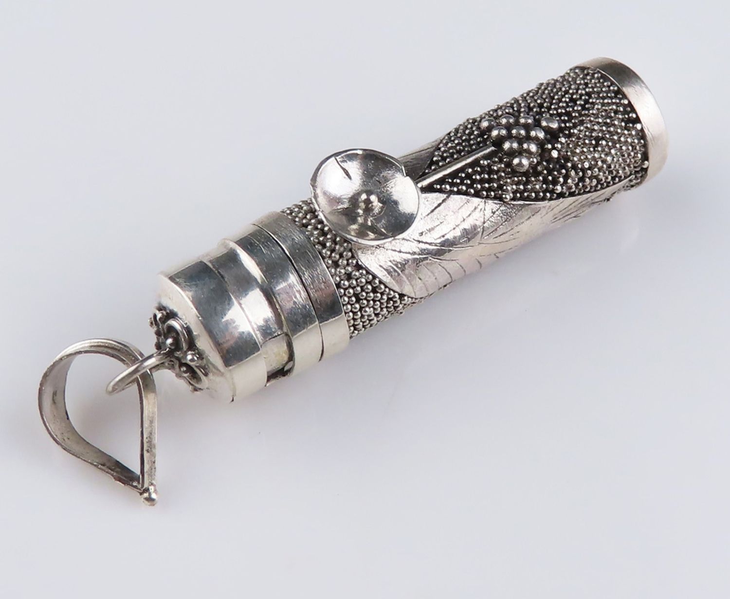 Sterling Silver Flower Fruit Design Perfume Pendant BGP_1080J