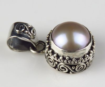 Sterling Silver Pearl Pendant BGP-1089