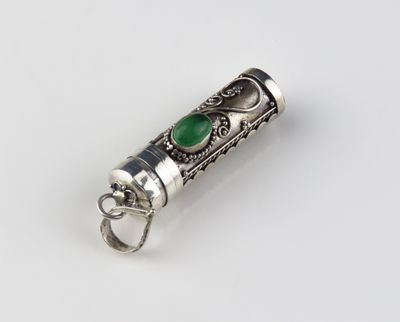 Sterling Silver Green Aventurine Gemstone Cremation Bottle BGP_1082J