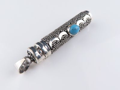 Sterling Silver Turquoise Gemstone Perfume Pendant BGP_1083J