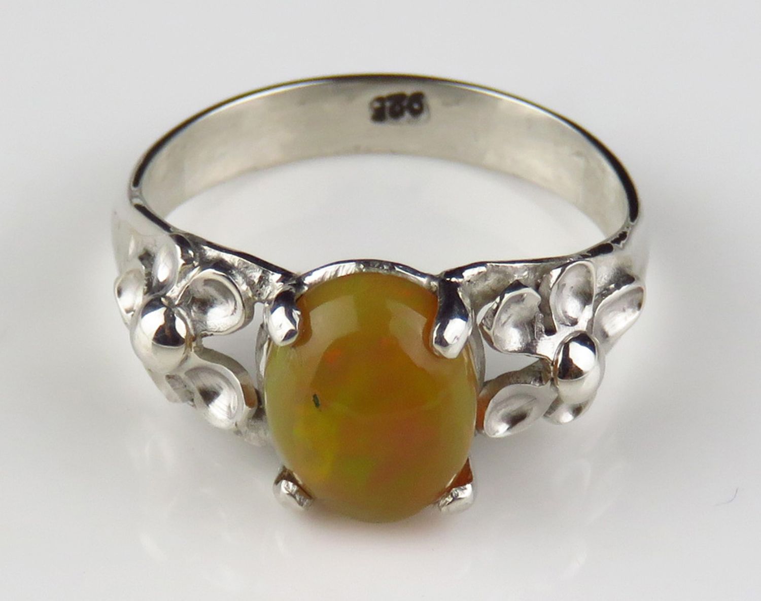 Sterling Silver Opal Gemstone Ring BR-1268J