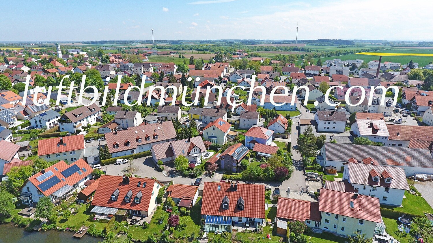 Luftbildfoto, Luftaufnahme, Luftbild, Foto mit Drohne, Mammendorf, Foto von oben, Innenstadt, Dorf, Oberbayern