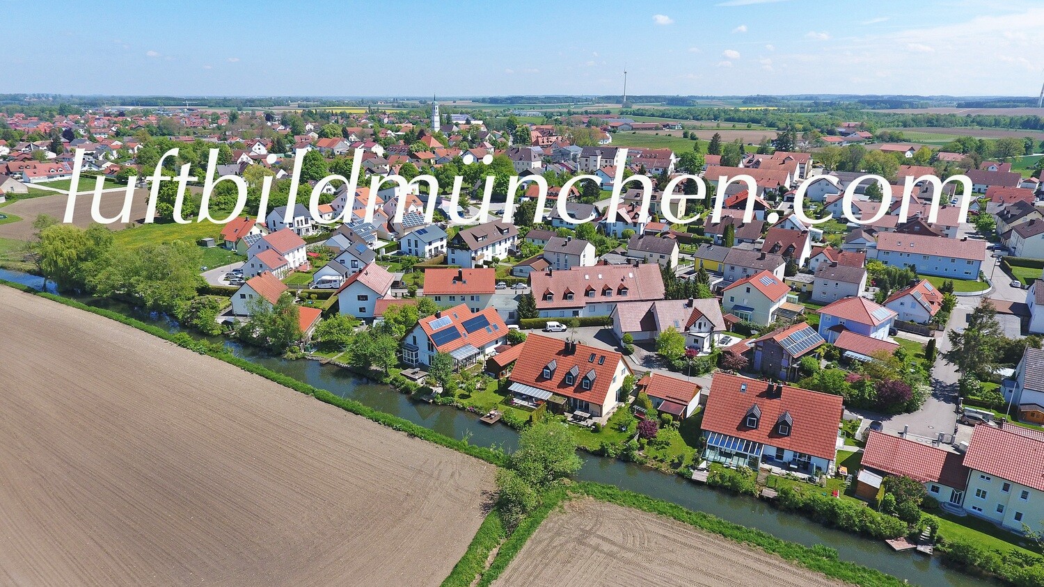 Luftbildfoto, Luftaufnahme, Luftbild, Foto mit Drohne, Mammendorf, Foto von oben, Innenstadt, Dorf, Oberbayern