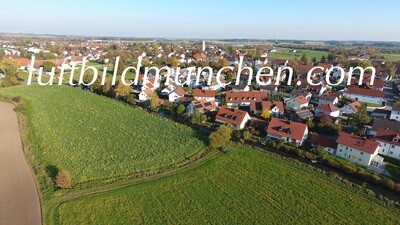 Luftbildfoto, Luftaufnahme, Luftbild, Foto mit Drohne, Mammendorf, Foto von oben, Innenstadt, Dorf, Oberbayern