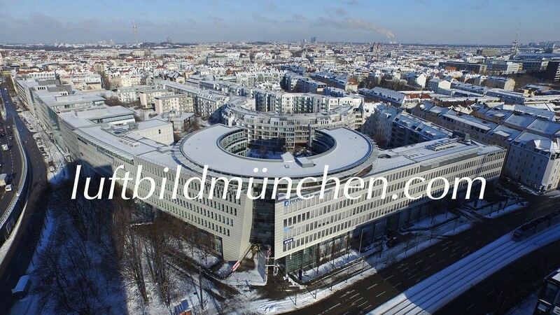 Luftbildfoto, Luftaufnahme, Luftbild, Foto mit Drohne, München, Foto von oben, Arnulfstrasse, Arnulfbogen, Innenstadt, Bürogebäude, Wohngebiet