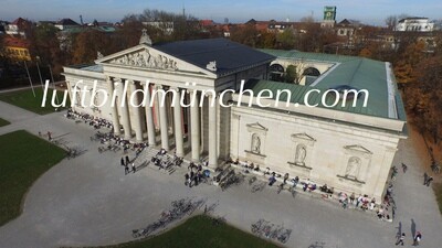 Luftbildfoto, Luftaufnahme, Luftbild, Foto mit Drohne, München, Foto von oben, Innenstadt, Altstadt, Königsplatz, Antikensammlung, Sehenswürdigkeit