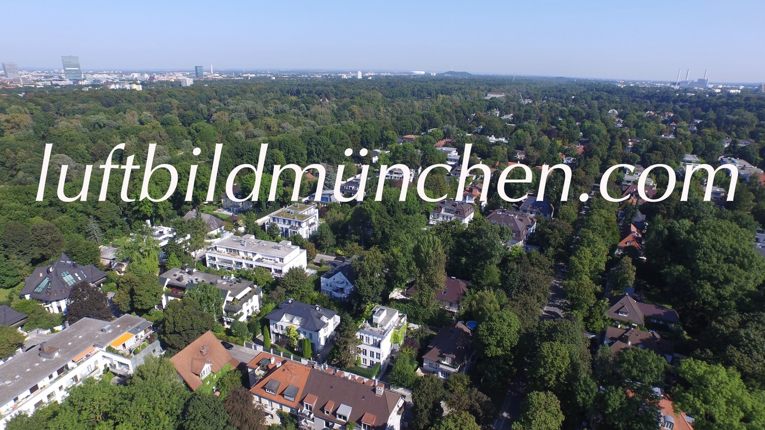 Luftbildfoto, Luftaufnahme, Luftbild, Foto mit Drohne, München, Foto von oben, Wohngebiet, Herzogpark, Bogenhausen, Villen,