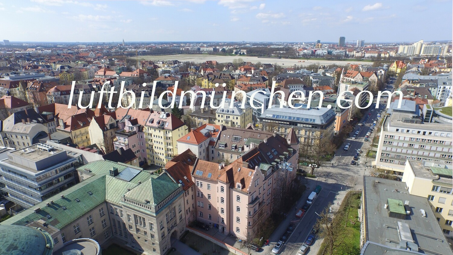Luftbildfoto, Luftaufnahme, Luftbild, Foto mit Drohne, München, Foto von oben, Wohngebiet, Ludwigvorstadt, Isarvorstadt, Klinikviertel