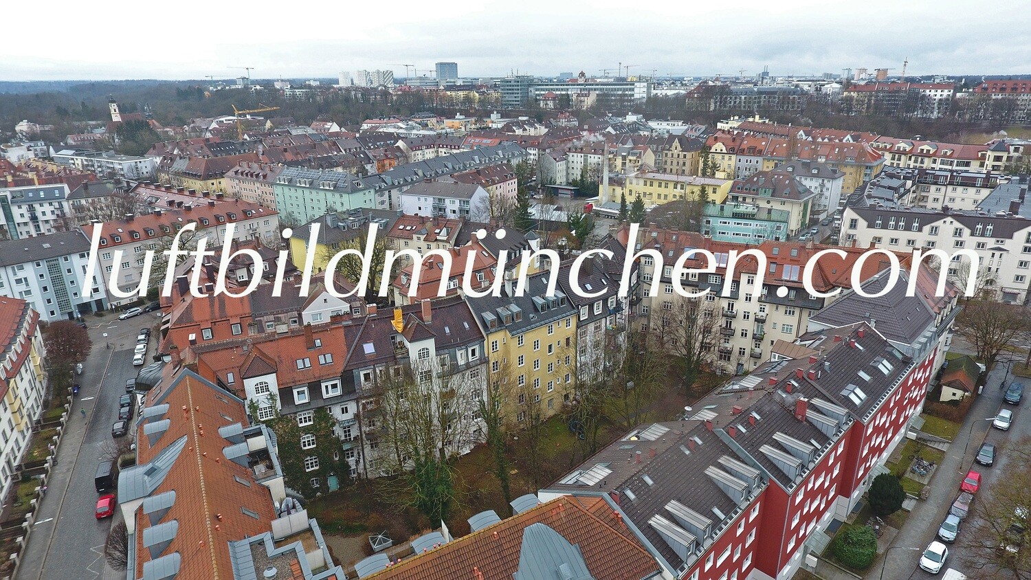 Luftbildfoto, Luftaufnahme, Luftbild, Foto mit Drohne, München, Foto von oben, Wohngebiet, Thalkirchen,