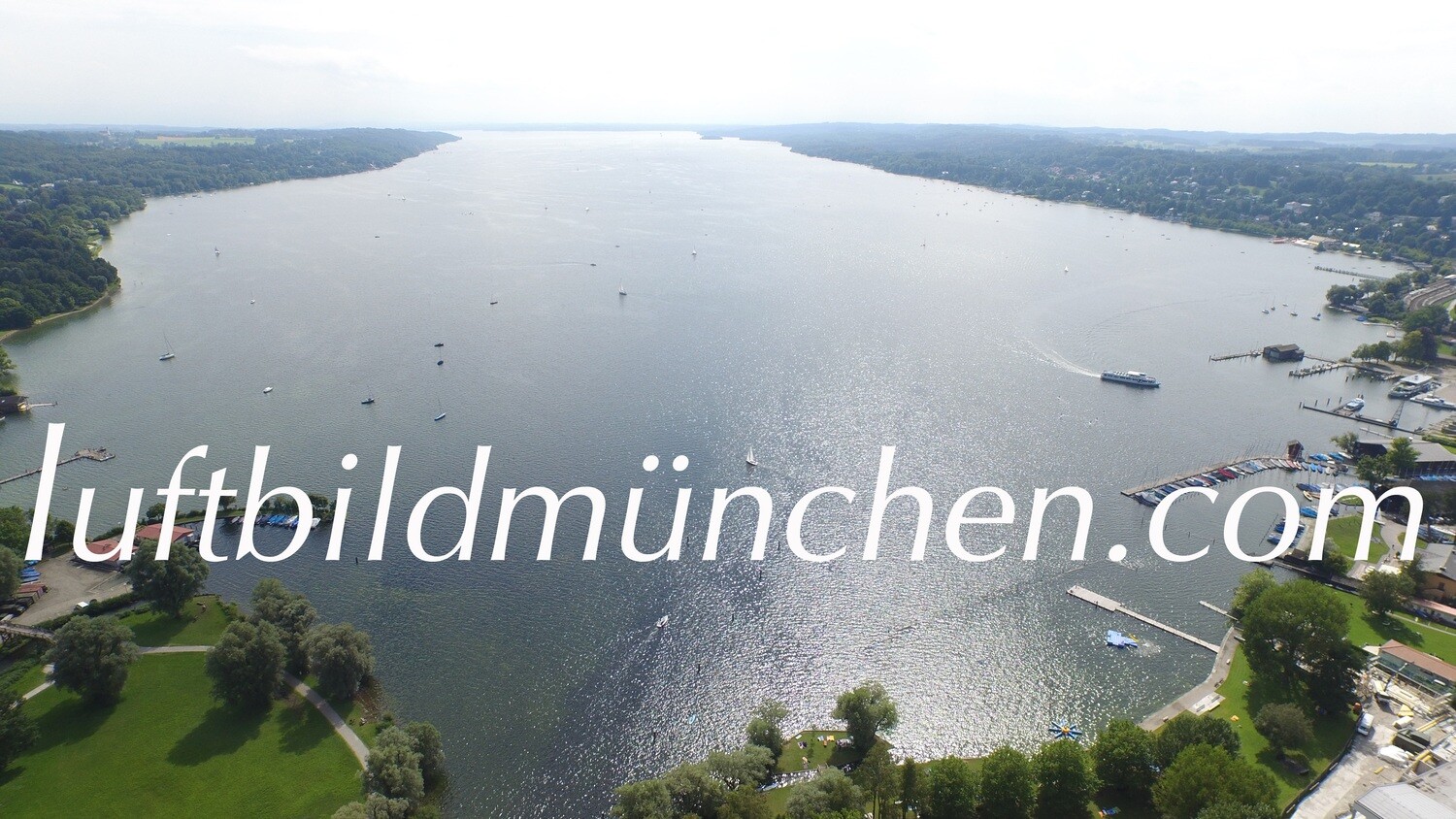 Bayern, Starnberg, Starnberger See, Würmsee, Bergblick, Alpen, Alpenkette, Berge, Ufer, Luftbild, Drohnenfoto, Foto von oben,