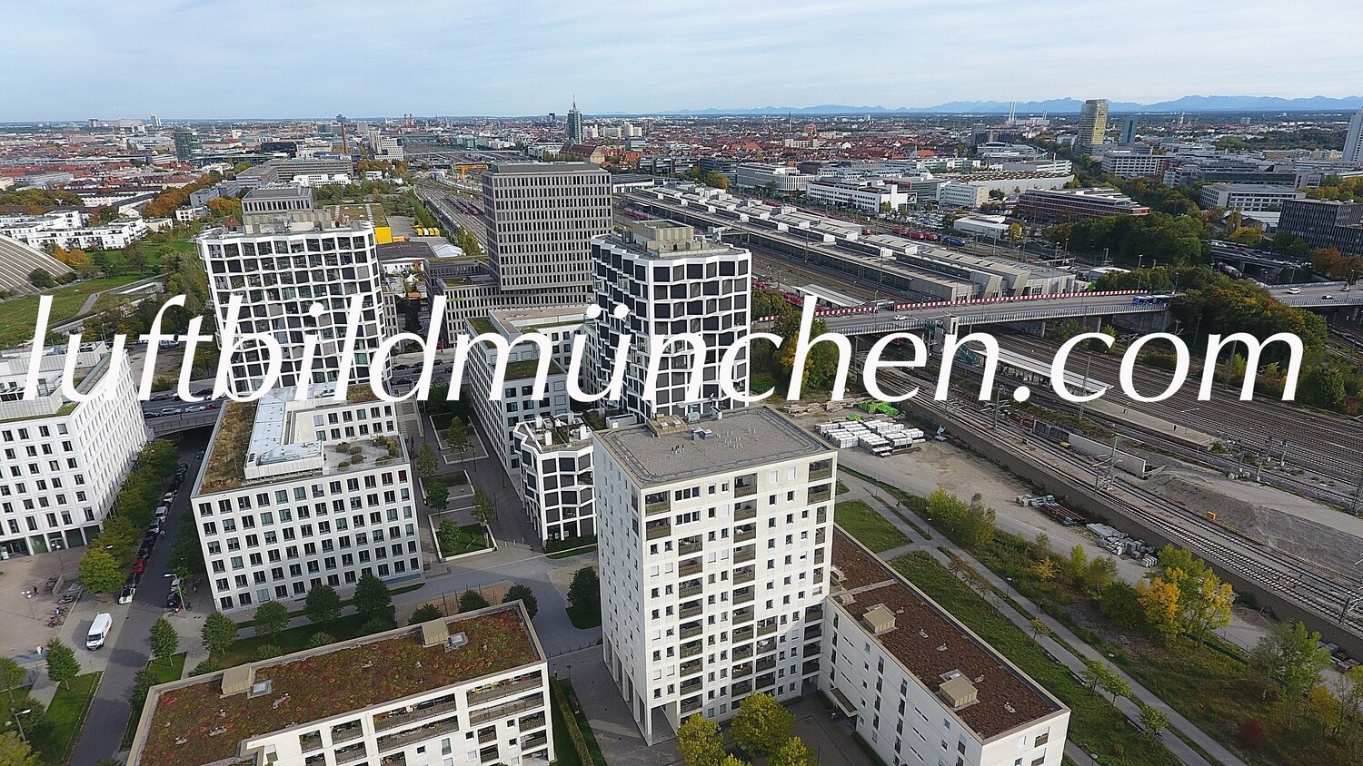 München, Bayern, Neubau, Hochhäuser, Bahndamm, Innenstadt, Zentrum, Friedenheimer Brücke, Hirschgarten,