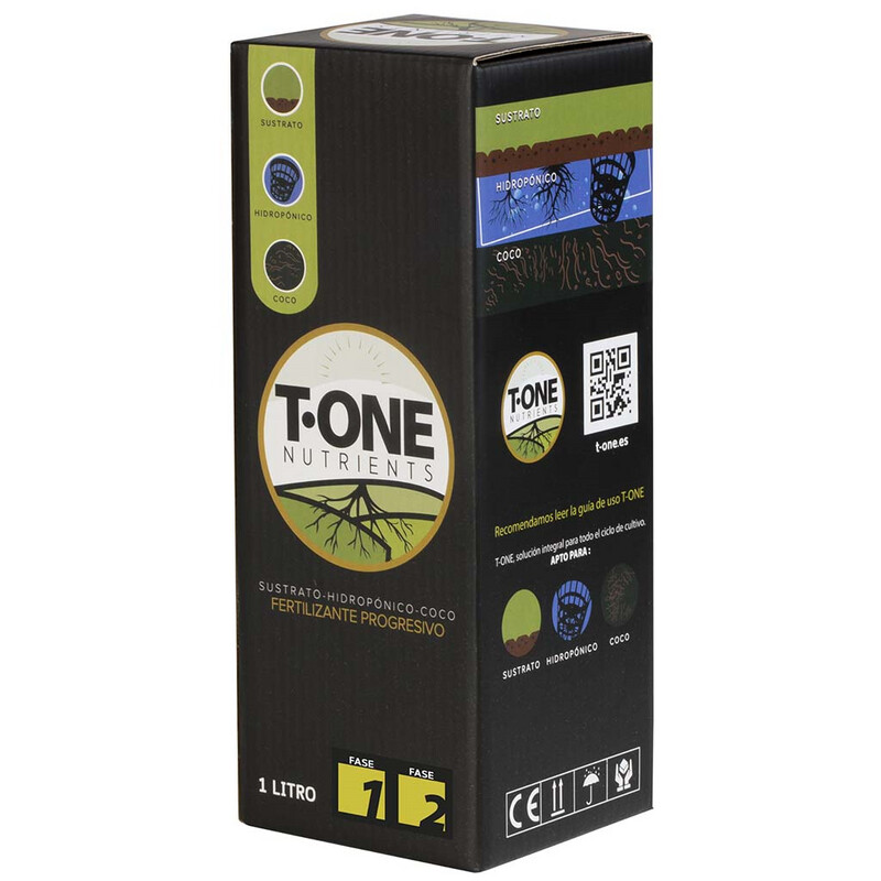T-ONE NUTRIENTS FERTILIZANTE PROGRESIVO FASES 1-2 BAG IN BOX