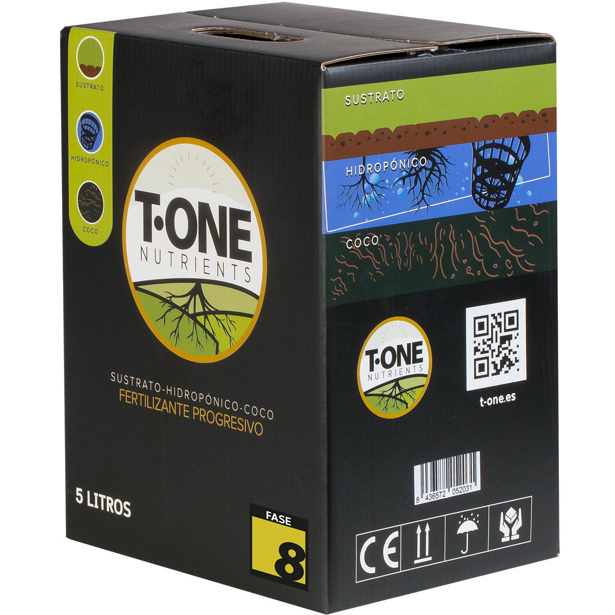 T-ONE NUTRIENTS FERTILIZANTE PROGRESIVO FASE 8 BAG IN BOX