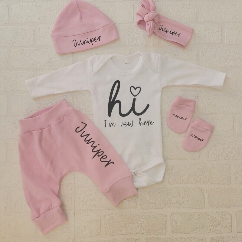 Pants, Vest, Hat, Headbow and mittens set