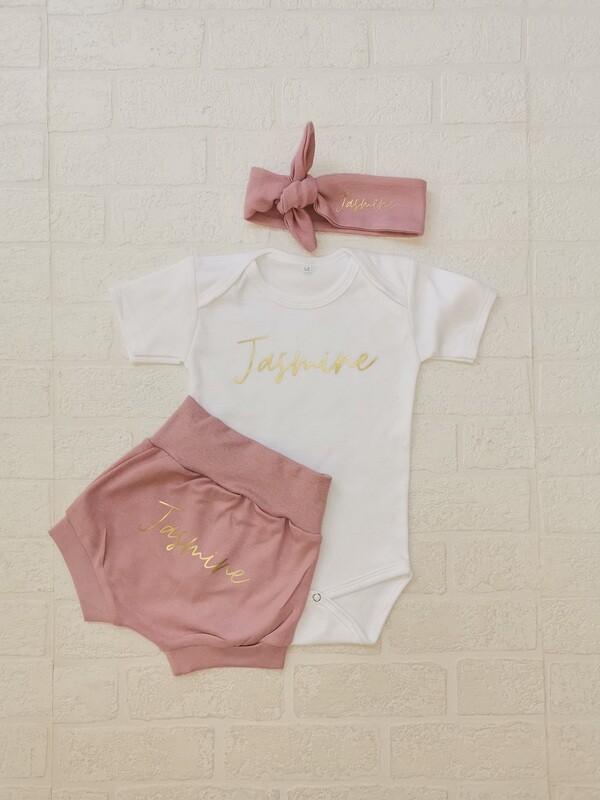 SALE Shorts, short vest and headbow set