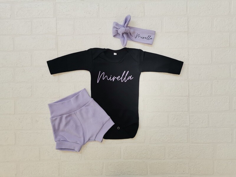 Shorts, Long vest and headbow set