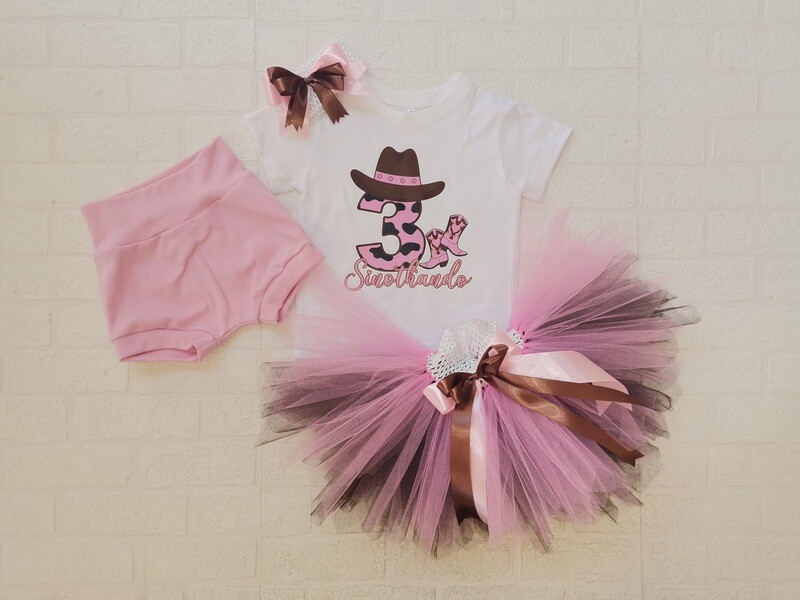 Tutu, headbow, shorts and vest set