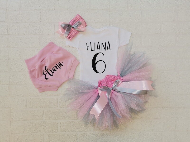Tutu, headbow, shorts and vest set