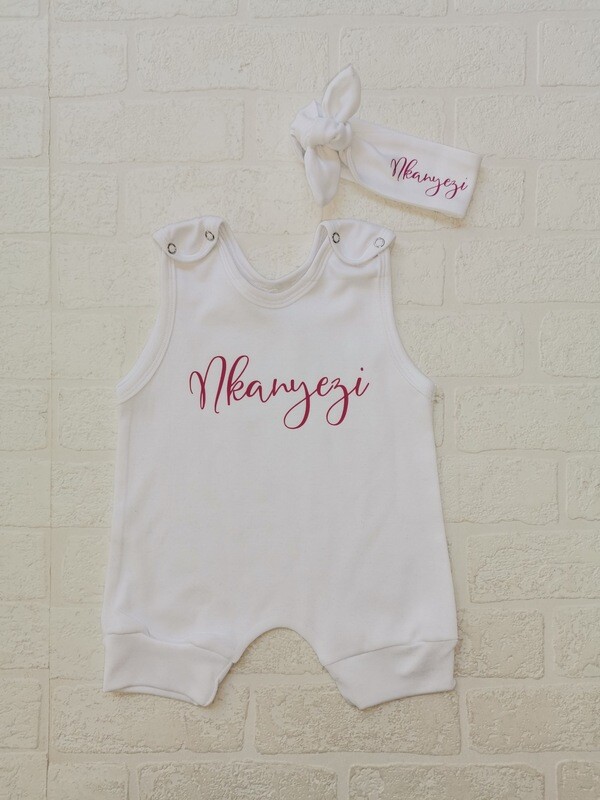 Short Slouch Romper and Headbow set