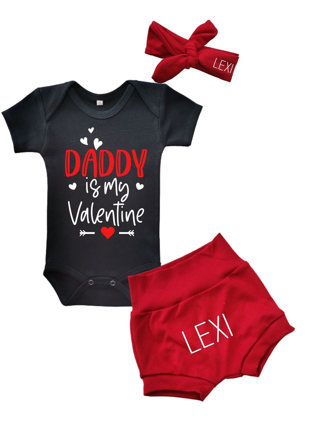 SALE Valentine's Shorts, Vest and headbow set