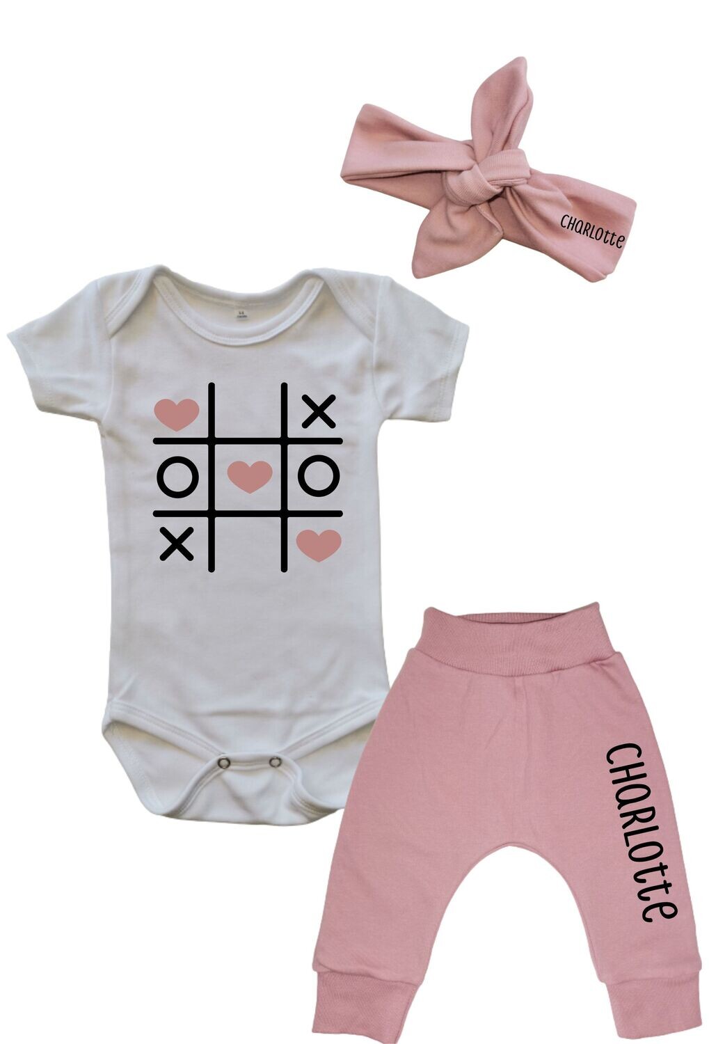 SALE Valentine's Pants, Vest and Headbow set