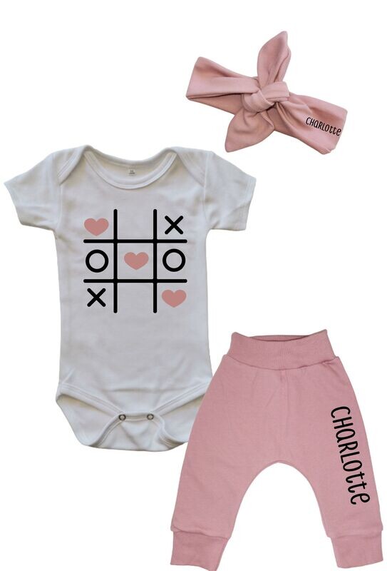 SALE Valentine's Pants, Vest and Headbow set