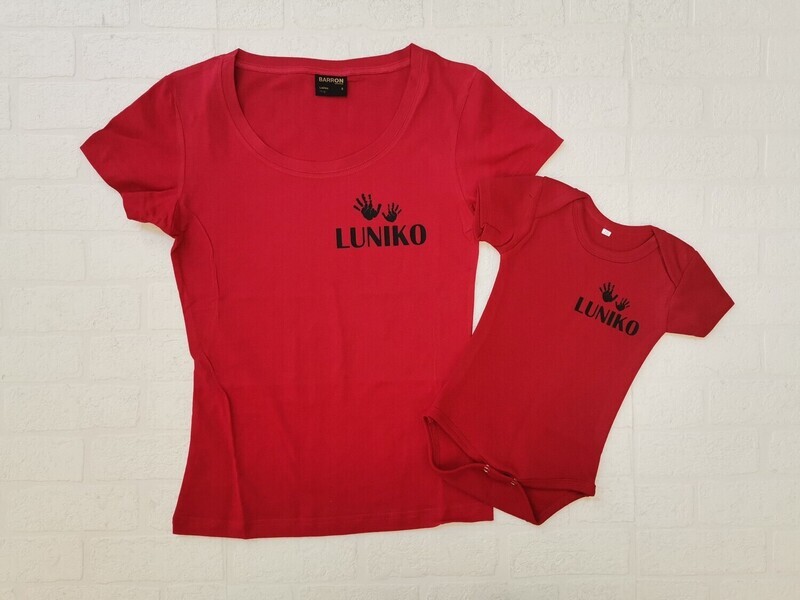 Mommy (Short Sleeves) and Baby (short sleeve vest) set