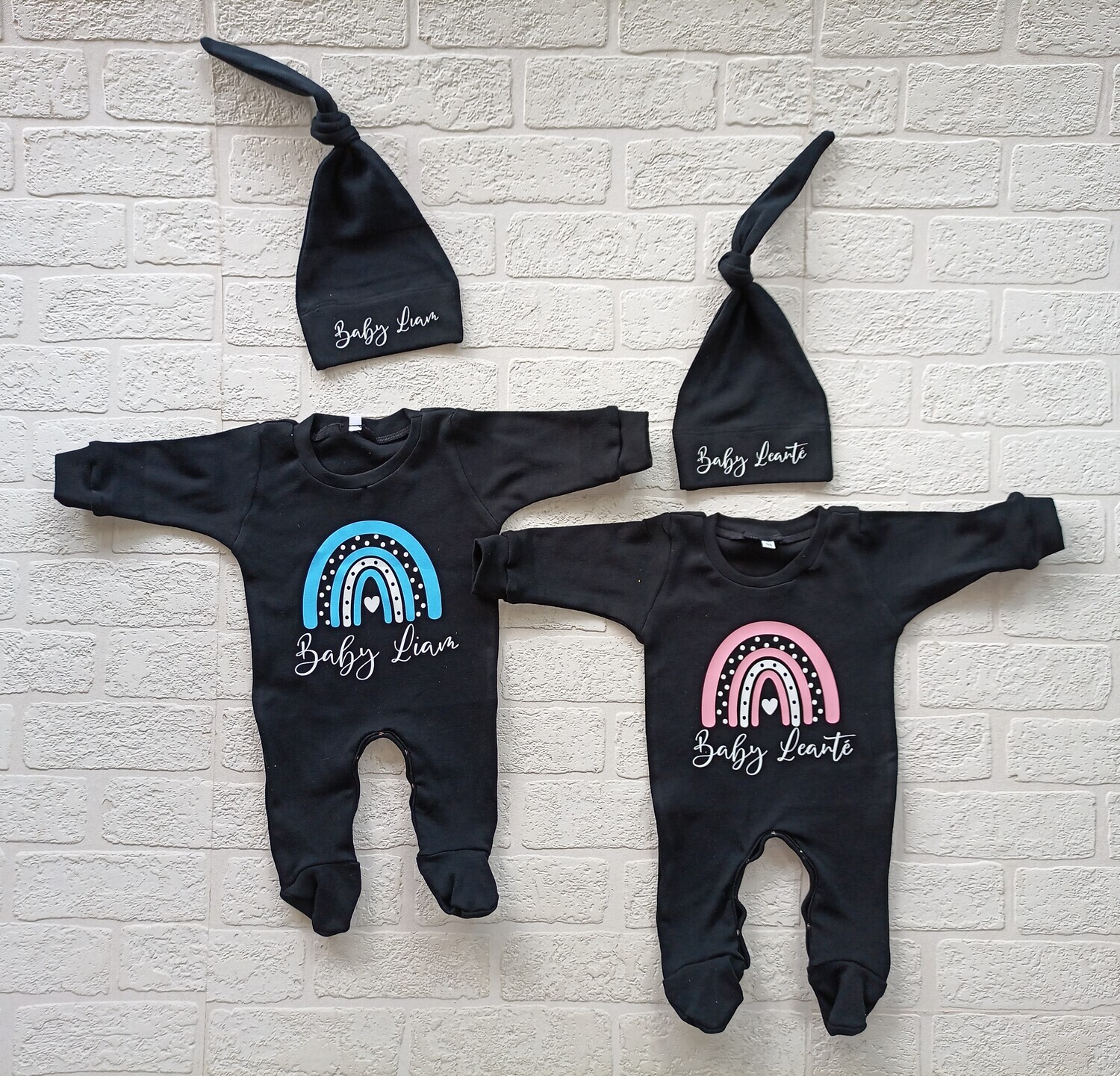 SALE Babygrow with Feet and Hat Set