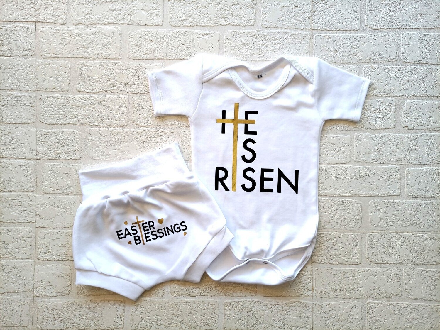 He is Risen Easter shorts set