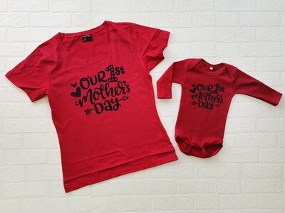 Mommy (Short sleeves) and Baby (long sleeves) set