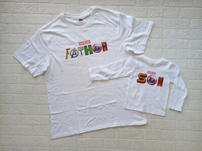 Daddy and Me Short Shirt and Kids Long Shirt Set