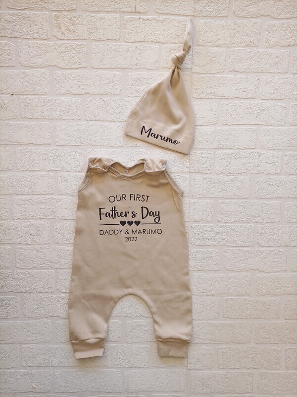 Father's Day Romper and Hat set