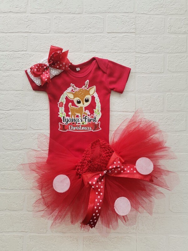 Girls Christmas Tutu Set