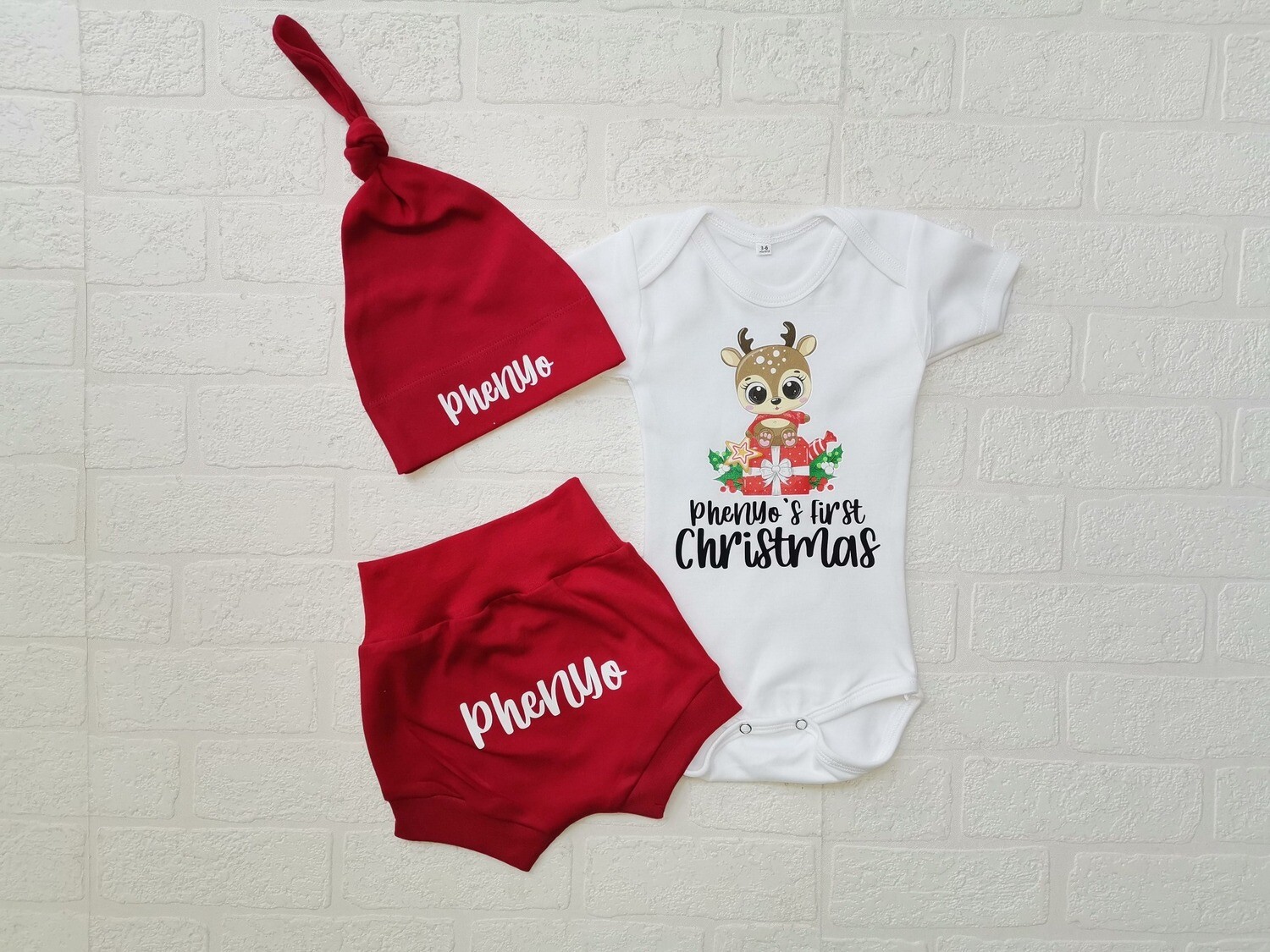Christmas Shorts, vest and hat set