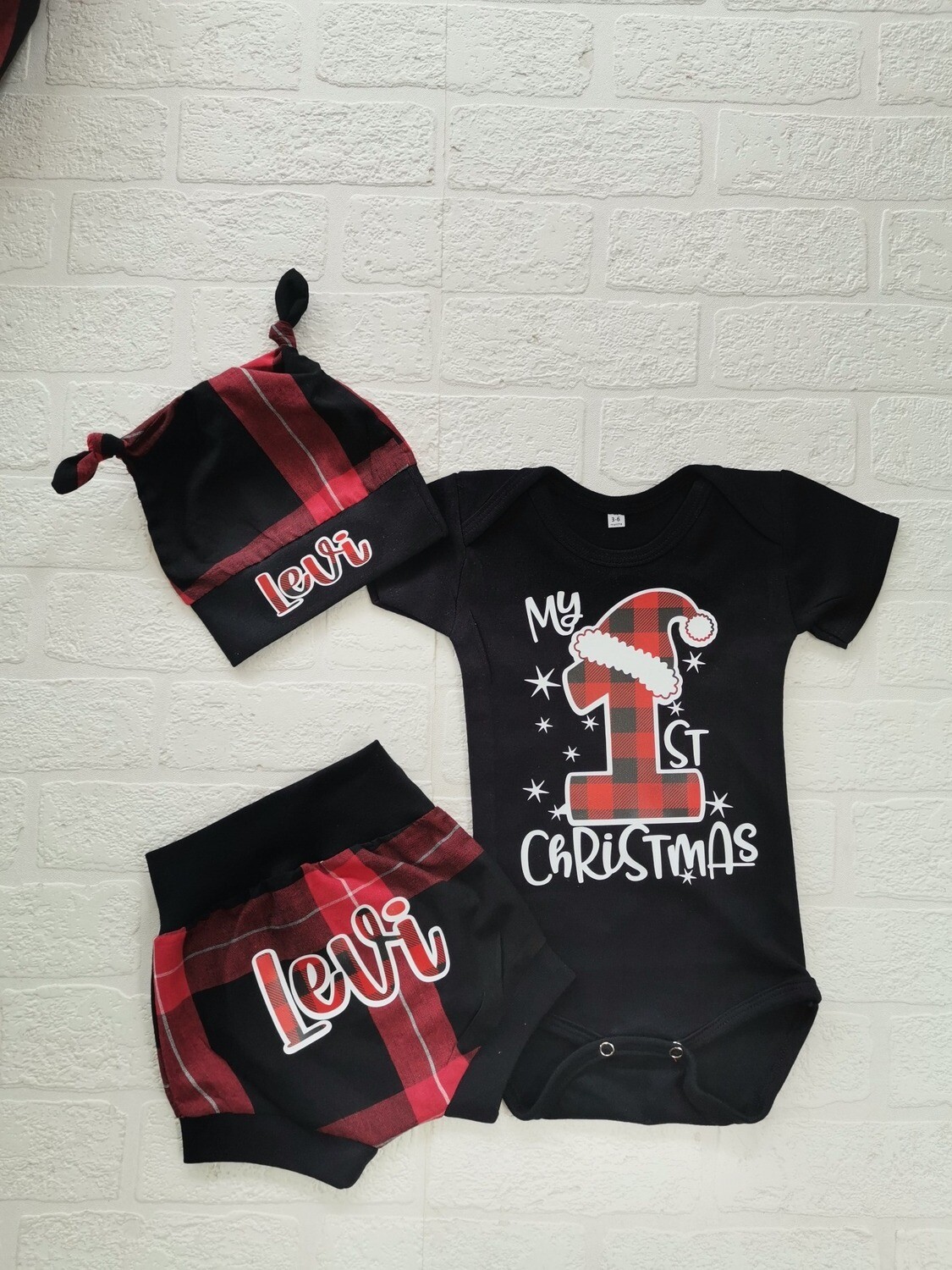 Baby Checked Christmas Set