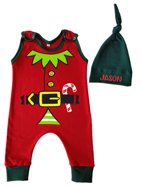 Christmas Elf Romper and Hat set