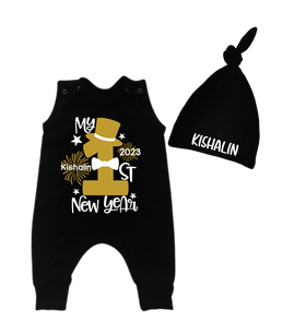 New Year Romper and Hat set