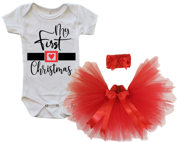 Girls Christmas Tutu and vest set