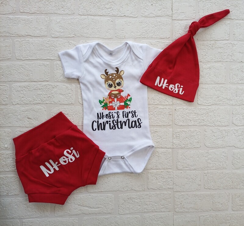 Christmas Shorts, vest and hat set