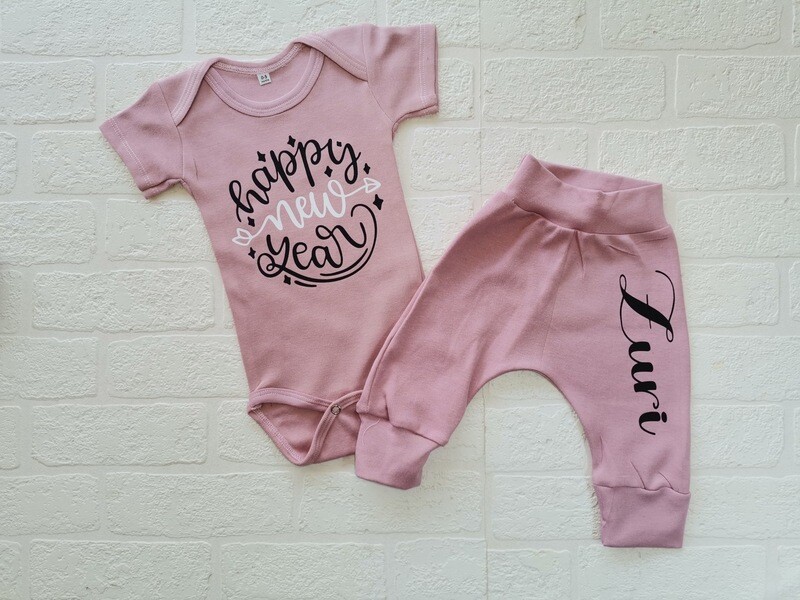 New Years Long pants and short vest set