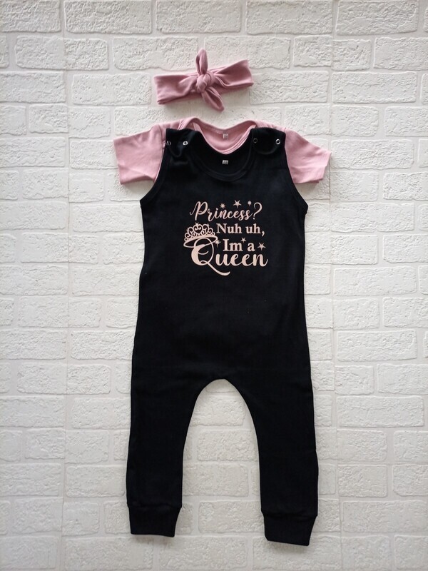 Romper, Short Vest and Headbow set