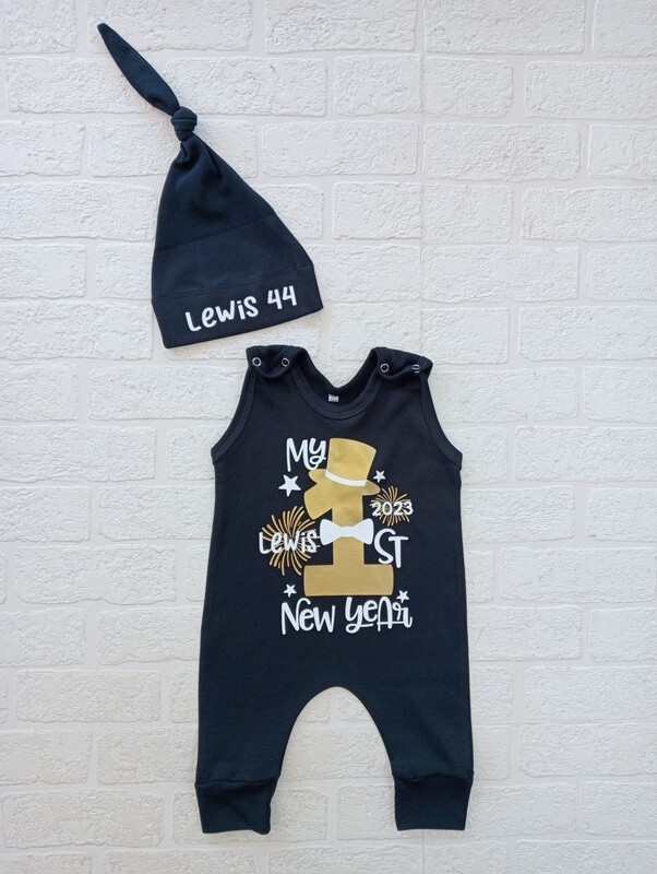 New Year Romper and Hat set