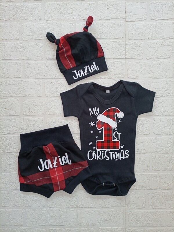 Baby Checked Christmas Set