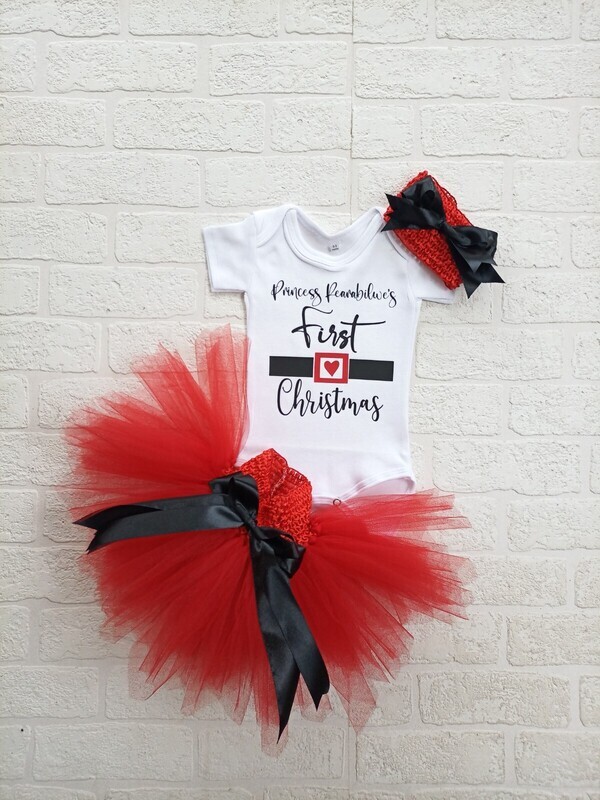 Girls Christmas Tutu and vest set